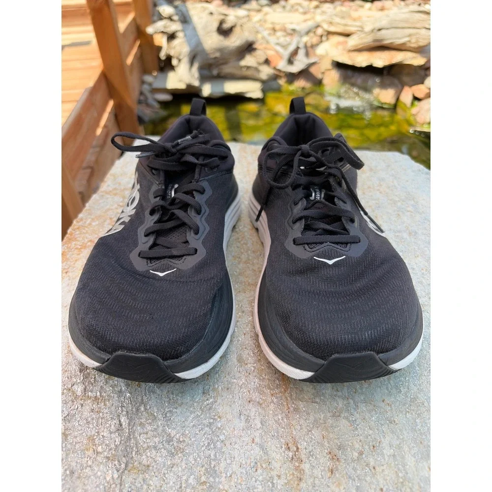 Hoka Gaviota 5 Wide Black White Mens 8.5 2E Stability Running Shoes 1134234 BWHT